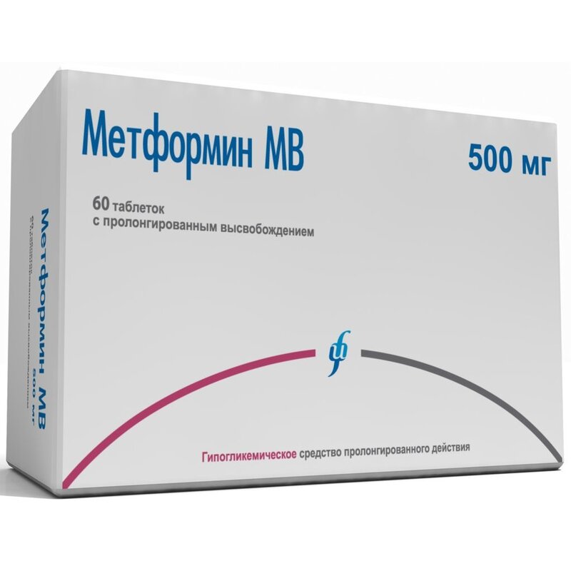 Метформин МВ таблетки 500 мг 60 шт.