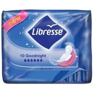 Прокладки Либресс (Libresse) Invisible Goodnight 10 шт.