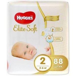 Подгузники Хаггис (Huggies) Elite Soft р-р 2 3-6 кг 88 шт.