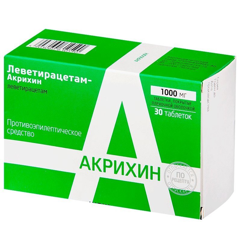 Леветирацетам-Акрихин таблетки 1000 мг 30 шт.