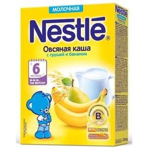 Каша молочная Nestle овсяная груша и банан с 6 мес. 220 г