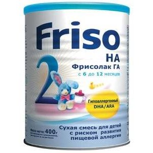 Смесь сухая молочная Friso Frisolac 2 ГА гипоаллергенная с DHA/АRA 6-12 мес. 400 г