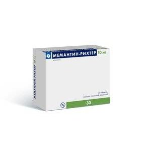 Мемантин-Рихтер таблетки 10 мг 30 шт.