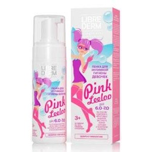Пенка для девочек для интимной гигиены Librederm Pink Leeloo Ph 6,0-7,0 160 мл