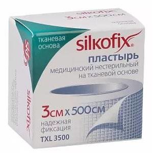 Лейкопластырь Silkofix на тканевой основе 3x500 см