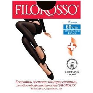 Лосины компрессионные Filorosso 1 класс размер 3 80 ден черные