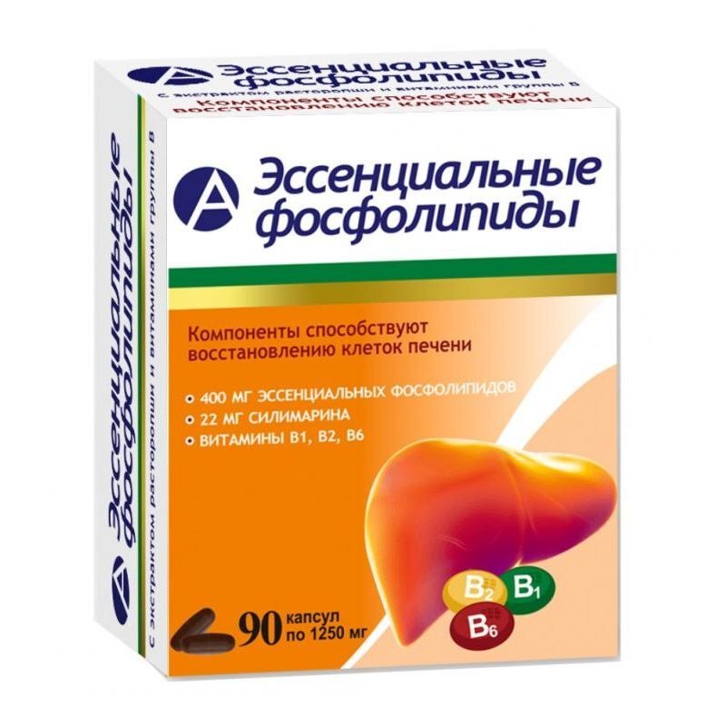 Эссенциальные фосфолипиды капсулы 400 мг 90 шт.