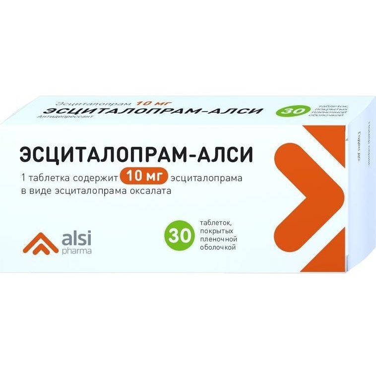 Эсциталопрам-Алси таблетки 10 мг 30 шт.