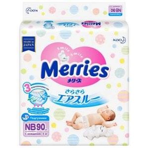 Подгузники Merries Newborn 0-5 кг 90 шт.