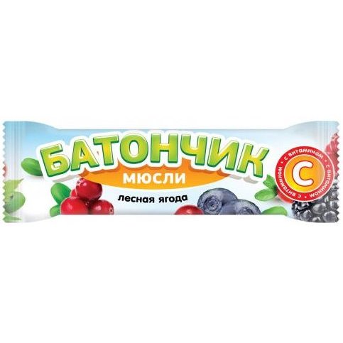 Батончик-мюсли Лесная ягода с витамином С 25 г