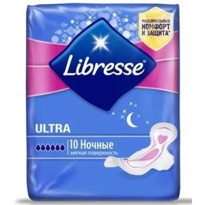 Прокладки Libresse Ultra Goodnight гигиенические ночные с мягкой поверхностью 10 шт.