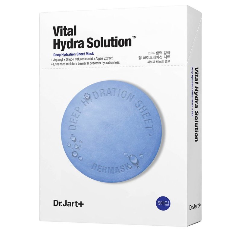 Маска увлажняющая Dr.Jart Vital Hydra Solution Dermask с гиалуроновой кислотой 25 г 5 шт.