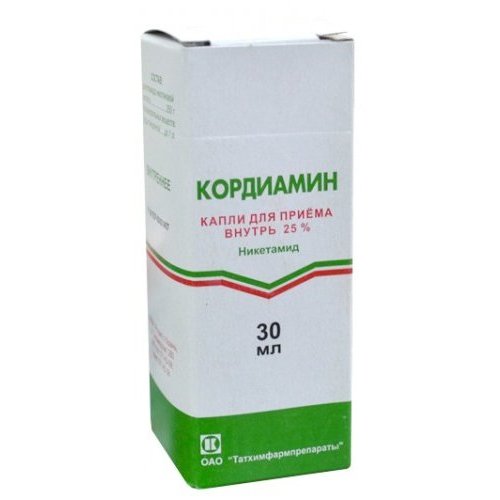 Кордиамин капли для приема внутрь 250 мг/мл 25 мл флакон 1 шт.