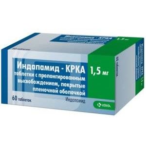 Индапамид-КРКА таблетки 1,5 мг 60 шт.