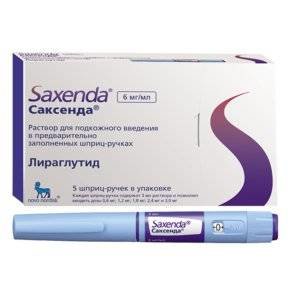 Саксенда раствор для подкожного введения 6 мг/мл 3 мл шприц-ручка картридж 5 шт.
