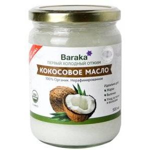 Масло кокосовое Baraka virgin органик био 500 мл