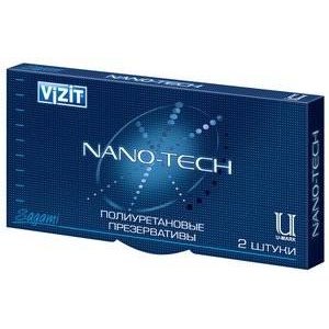 Презервативы Визит (Vizit) Nano-tech Полиуретановые 2 шт.