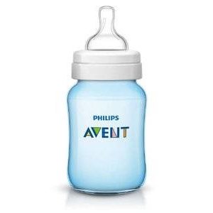 Бутылочка для кормления Авент (Avent) пластиковая голубая 260 мл