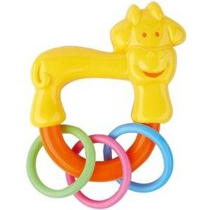 Игрушка-погремушка Курносики Коровка с колечками.