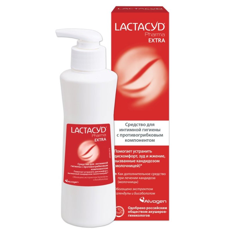Средство для интимной гигиены Lactacyd Pharma Extra с противогрибковыми компонентами 250 мл