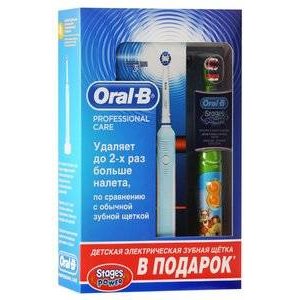 Подарочный набор электрические зубные щетки Oral-B 500 1 шт. + Stages Power 1 шт.