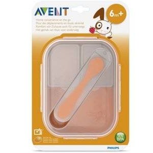 Контейнеры c отделениями для хранения питания Avent с крышками, ложкой, подставкой SCF724/00 1 шт.