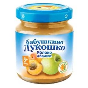 Пюре Бабушкино Лукошко яблоко-абрикос с 5 мес., 100 г