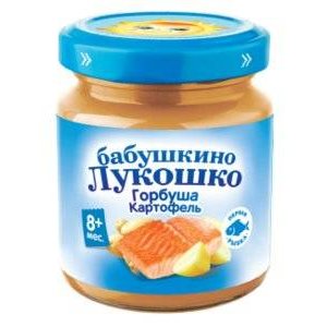 Пюре Бабушкино Лукошко горбуша с картофелем с 8 мес., 100 г