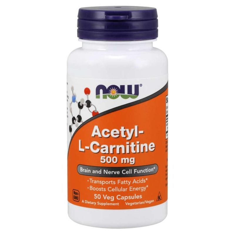 Ацетил-L-Карнитин Now Foods капсулы 500 мг 50 шт.