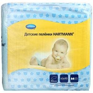 Детские пеленки Hartmann 60 х 90 см 30 шт.