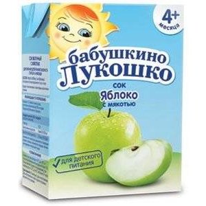 Сок Бабушкино Лукошко яблоко с мякотью с 4 мес., 200 мл