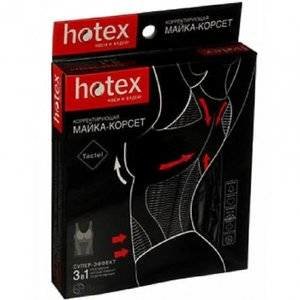 Майка-корсет Hotex для похудения черный 3в1
