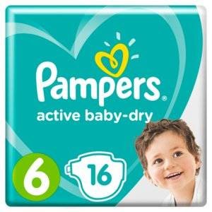 Подгузники Pampers Active Baby Dry размер 6 13-18 кг 16 шт.