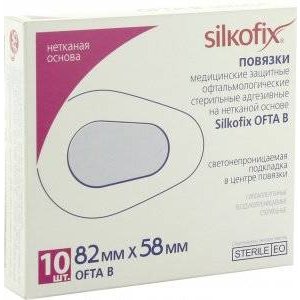 Повязка офтальмологическая для взрослых Silkofix Ofta-B 58х82мм 10 шт.