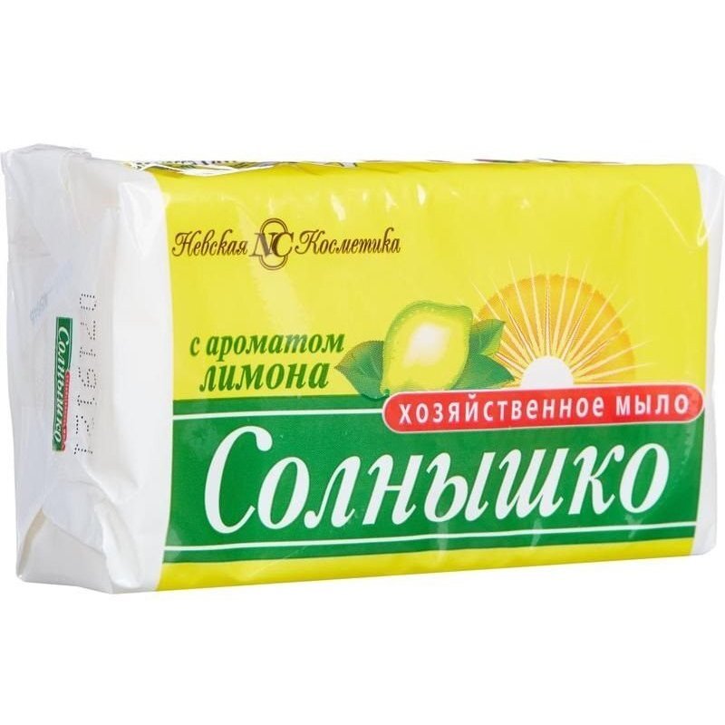 Хозяйственное мыло Солнышко Невская Косметика с ароматом лимона 140 г