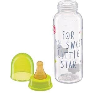 Бутылочка с латексной соской Happy Baby стандартное горло с рождения 250 мл 1 шт.