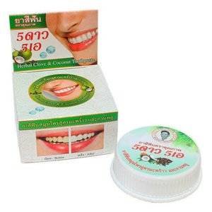 Зубная паста 5 Star Cosmetic отбеливающая травяная с экстрактом кокоса 25 г