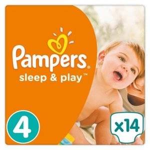 Подгузники Pampers Sleep&Play размер 4 7-14 кг 14 шт.