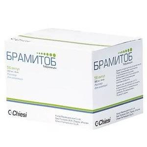 Брамитоб раствор для ингаляций 300 мг/4 мл 4 мл 56 шт.