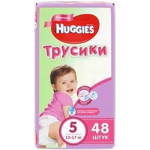 Подгузники-трусики для девочек Huggies размер 5 13-17 кг 48 шт.