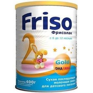 Смесь сухая молочная Friso Frisolac 2 Gold с пребиотиками 6-12 мес. 400 г