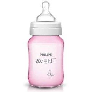 Бутылочка для кормления Авент (Avent) SCF573/13 полипропиленовая розовая Бабочка 260 мл