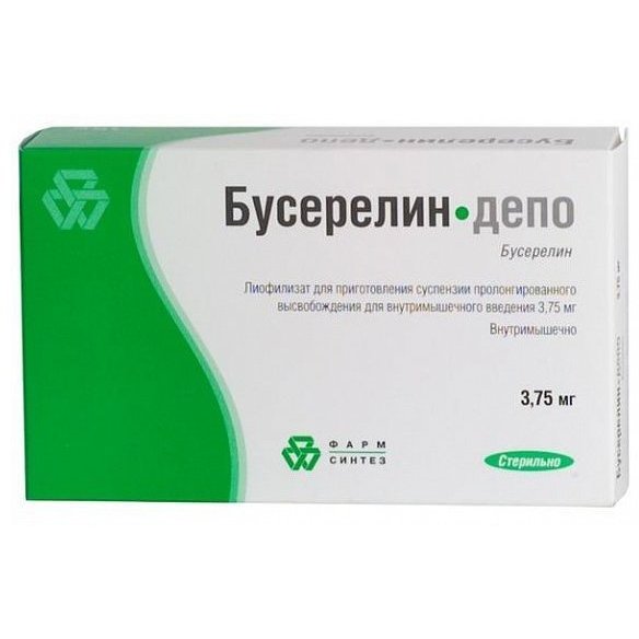 Бусерелин-Депо лиофилизат для приготовления суспензии для внутримышечного введения пролонгированного действия 3,75 мг флакон 1 шт.