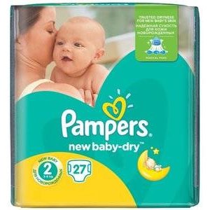 Подгузники Pampers Active Baby Dry размер 2 3-6 кг 27 шт.