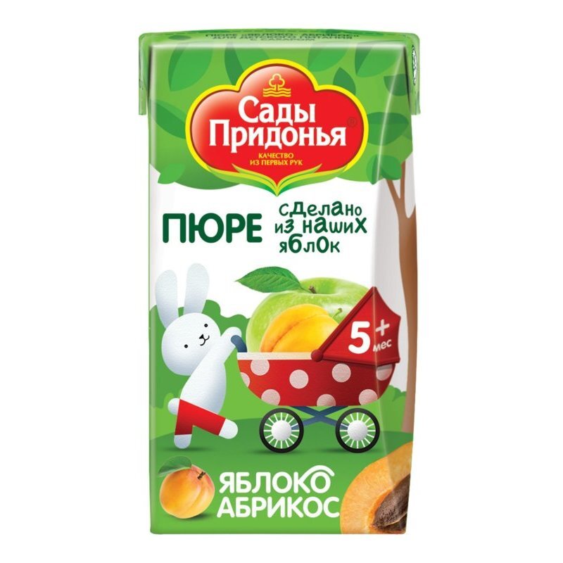 Пюре Сады Придонья яблоко/абрикос с сахаром 125 г