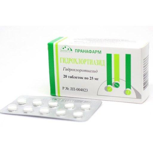 Гидрохлортиазид-Прана таблетки 25 мг 20 шт.