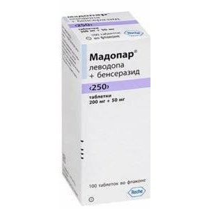 Мадопар таблетки 250 мг 100 шт.