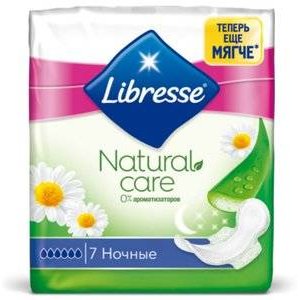 Прокладки Libresse Natural Care Maxi Goodnight гигиенические 7 шт.