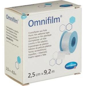 Пластырь Hartmann Omnifilm фиксирующий пористый на полимерной основе 2,5x920 см