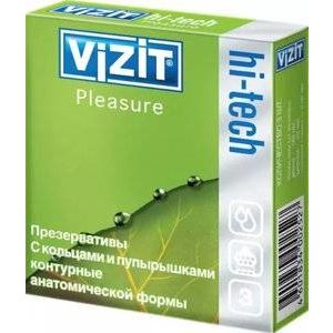 Презервативы Vizit Hi-Tech Pleasure 3 шт.